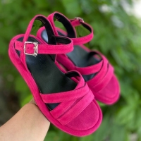 158881 Женские кожаные босоножки (босоніжки натуральна шкіра) Topas™ оптом от производителя обув