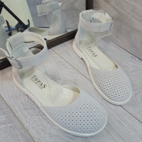 158938 Женские кожаные босоножки (босоніжки натуральна шкіра) Topas™ оптом от производителя обув