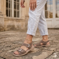 158716 Женские кожаные босоножки (босоніжки натуральна шкіра) Topas™ оптом от производителя обув