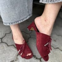 158803 Женские кожаные сабо (жиноче взуття натуральная шкіра)Topas™ оптом от производителя обуви