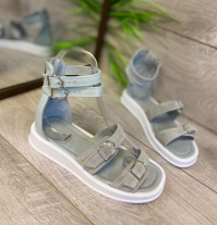 158905 Женские кожаные босоножки (босоніжки натуральна шкіра) Topas™ оптом от производителя обув