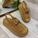 158902 Женские кожаные босоножки (босоніжки натуральна шкіра) Topas™ оптом от производителя обув