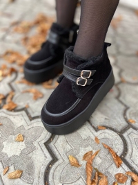 158313 Жіночі шкіряні черевики (женские ботинки натуральная кожа , замша )Topas™ оптом від виробн