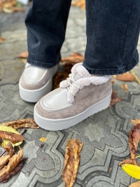 158494 Жіночі шкіряні черевики (женские ботинки натуральная кожа , замша )Topas™ оптом від виробн 158494