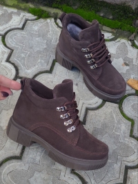 158338 Жіночі шкіряні черевики (женские ботинки натуральная кожа , замша )Topas™ оптом від виробн 158338