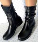 40952 Ботинки женские черные кожаные модель оптом от Днепропетровской фабрики-производителя женской обуви "ARRА"